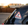 magnetka na auto začátečník trojúhelník na autě