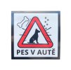 pes v autě magnet na auto