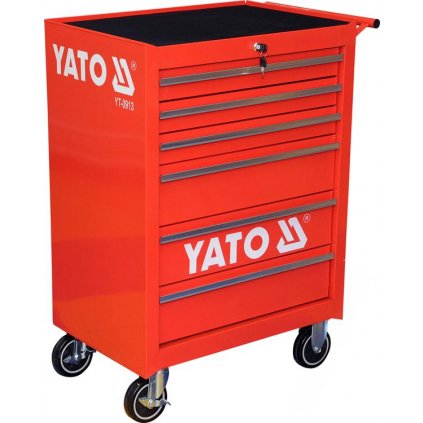 YATO Dielenský vozík Prázdny 6 zásuviek Červený