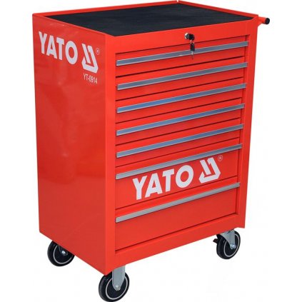 YATO Skrinka dielenská pojazdná 7 zásuviek červená