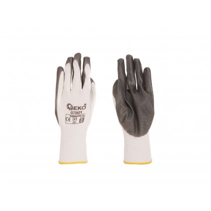 Ochranné rukavice GEKO veľkosť 8/bielo-šedé/ (12/300)