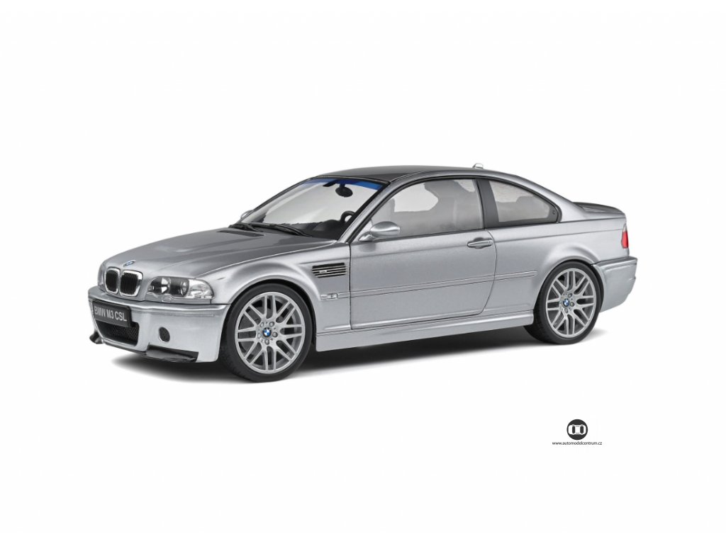 BMW E46 CSL Coupé 2003 stříbrno šedá metalíza 1 18 Solido 1806503 01