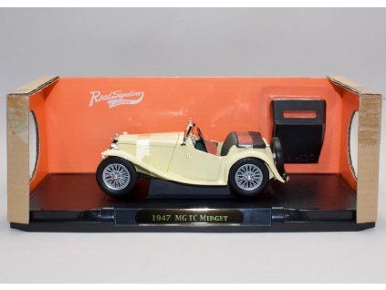 MG TC Midget 1947 + střecha krémová 1 18 Lucky Die Cast 92468cr 01