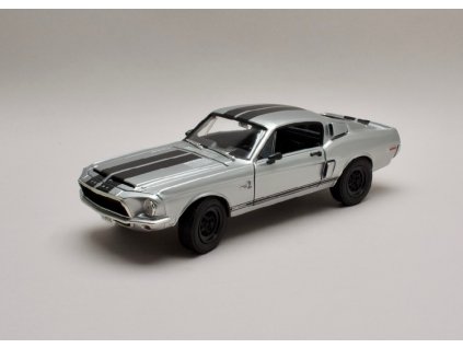 Ford Mustang Shelby GT500KR 1968 metalíza chrom 1 18 Lucky Diecast 92168chr 01