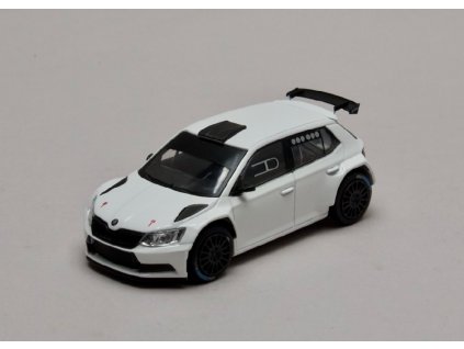 Škoda Fabia 2015 III R5 bílá černá kola 1 43 Abrex 143XAB 605E2 01
