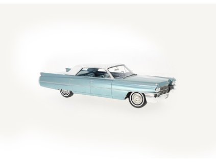 Cadillac Sedan de Ville 1963 tyrkysová bílá střecha 1 18 BoS Models BoS350 01