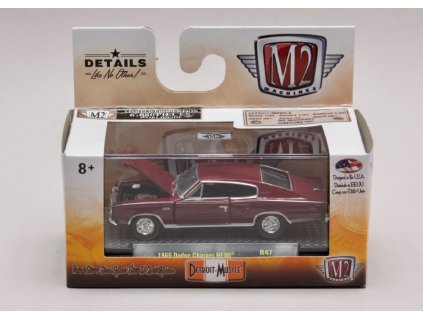 Dodge Charger HEMI 1966 vínová 1 64 M2 Machines 32600 R47 01