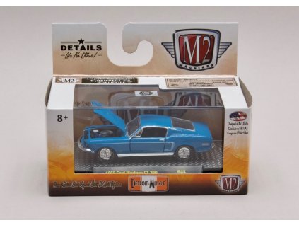 Ford Mustang GT350 1968 modrá 1 64 M2 Machines 32600 R48 01