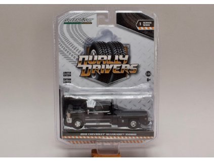 Chevrolet Silverado 2018 3500HD Dually Drivers valník černá 1 64 Greenlight 46010 A 01