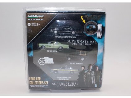 Sada 4 aut z filmu Supernatural Join the Hunt Lovci duchů 1 64 Grenlight 59050 A 01
