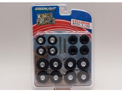 Sada kol+pneu+hřídelky %22Kings of Crunch%22 1 64 Greenlight 13169 01