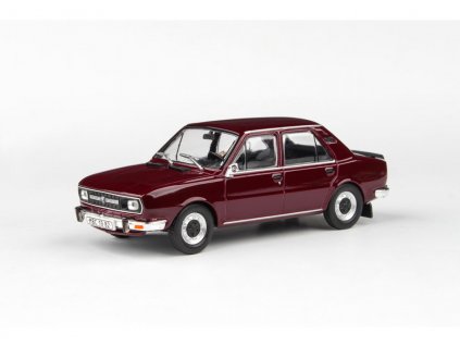 Škoda 120L 1982 úžovka červená Maron 1 43 Abrex 143ABS 724BZ 01