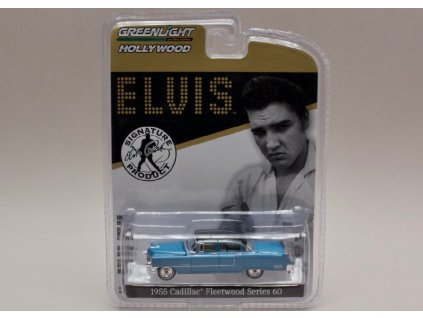 Cadillac Fleetwood Series 60 1955 modrá Elvis 1 64 Greenlight 44760 A 01