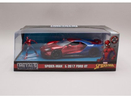 Ford GT 2017 + figurka %22Spider Man%22 1 24 Jada Toys 99725 01