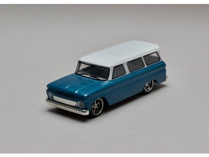 Chevrolet Suburban 1966 modrá-bílá střecha 1:43 Greenlight