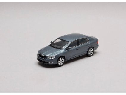 Škoda Superb II 2008 šedá Steel metalíza 1 43 Abrex 143AB 010CJ 01