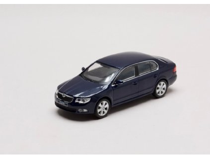 Škoda Superb II 2008 modrá Storm met 1 43 Abrex 143AB 010KC 01