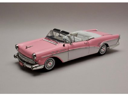 Buick Roadmaster 1957 růžovo bílá 1 18 Motor Max 73152 01