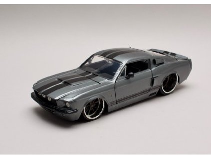 Ford Mustang Shelby GT500 1967 šedá met černé pruhy 1 24 Jada Toys 31452 01