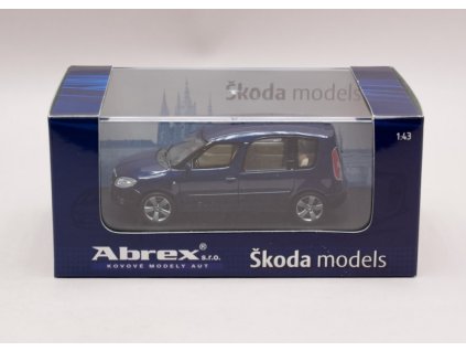 Škoda Roomster 2006 modrá Storm metalíza 1 43 Abrex 143AB 007KC 04