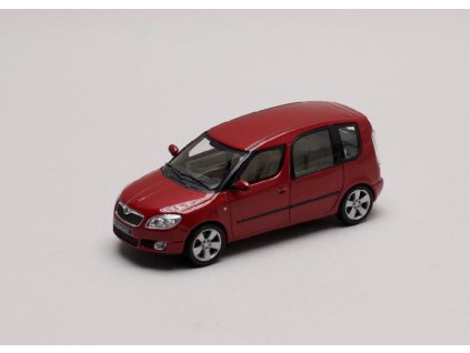 Škoda Roomster 2006 červená Flamenco metalíza 1 43 Abrex 143AB 007J 01