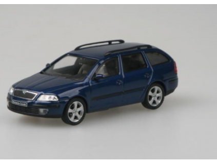 Škoda Octavia II Combi 2004 modrá Hlubinná met 1 43 Abrex 143AB 002K 01