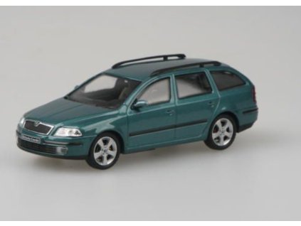 Škoda Octavia II Combi 2004 zelená Island met 1 43 Abrex 143AB 002Q 01
