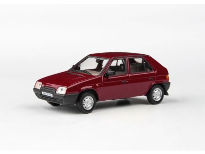 Škoda Favorit 136L 1988 červená Apollo 1 43 Abrex 143ABSX 708BJ 01