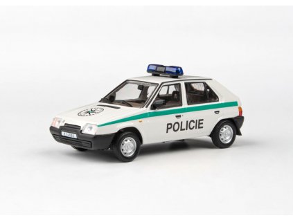 Škoda Favorit 136L 1988 Policie ČR plochý maják 1 43 Abrex 143ABSX 708XA8