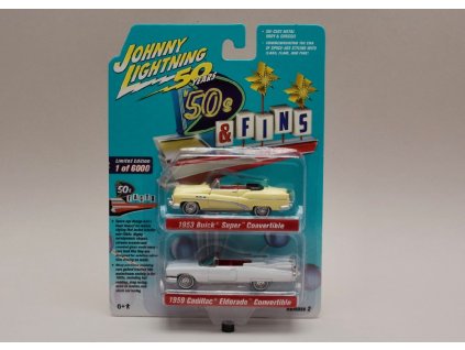 Buick 1953 + Cadillac 1959 sada 2 kusů 1 64 Johnny Lichtning JLPK 008B 01