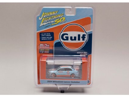 Mitsubishi Lancer Evo 2004 #74 Gulf 1 64 Johnny Lichtning JLCP 7203 01