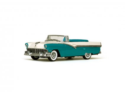 Ford Fairlane 1956 Open Convertible Peacock Blue Colonial White 1 43 Vitesse 36279 01