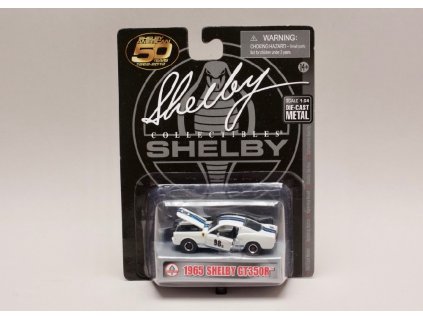 Shelby GT350 R 1965 #98 bílá modré pruhy 1 64 Shelby Collectibles 01
