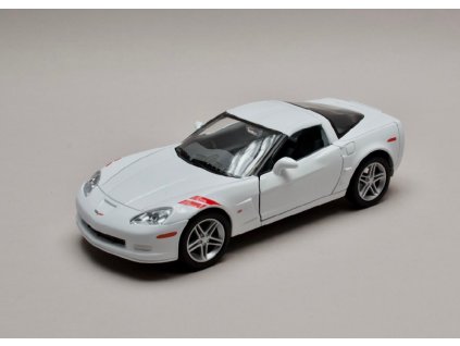 Chevrolet Corvette Z06 2007 bílá 1 24 Lucky Die Cast 24207 01