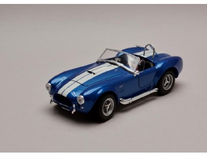 Shelby Cobra 427 S:C 1965 modrá bílé pruhy 1 24 Welly 24002 01