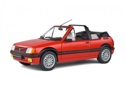 Peugeot 205 CTI MK1 Convertible 1989 červená 1 18 Solido 1806201 01