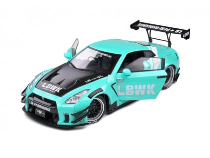 Nissan GT R R35 LB Works Type 2 mint green 1 18 Solido 1805804 01