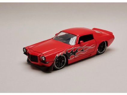Chevrolet Camaro 1971 červená+plameny 1 24 Jada Toys 99969 01