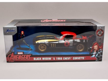 Chevrolet Corvette 1966 + figurka %22Black Widow%22 Avengers 1 24 Jada Toys 31749 01