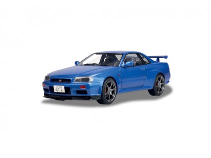 Nissan Skyline R34 GT R 1999 modrá 1 18 Solido 1804301 01