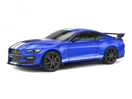 Ford Mustang Shelby GT500 Fast Track 2020 modrá bílé pruhy 1 18 Solido 1805901 01