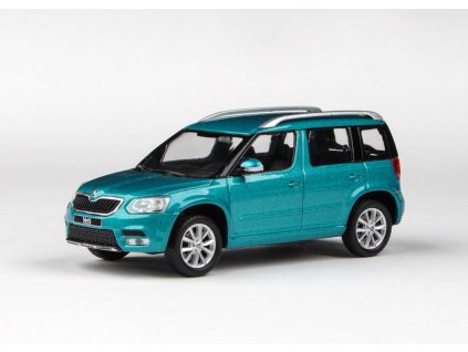 Škoda Yeti FL 2013 modrá Sea metalíza 1 43 Abrex 143ABS 031MC 01