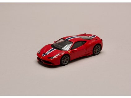 Ferrari 458 Speciale červená lílé a modrý pruh 1 43 Hotwheels ELITE BLY45 01