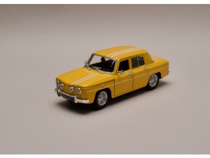 Renault R8 Gordini 1964 žlutá bílé pruhy 1 24 Welly 24015 01