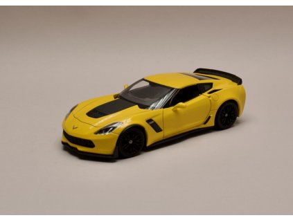 Chevrolet Corvette Z06 2017 žlutá 1 24 Welly 24085 01
