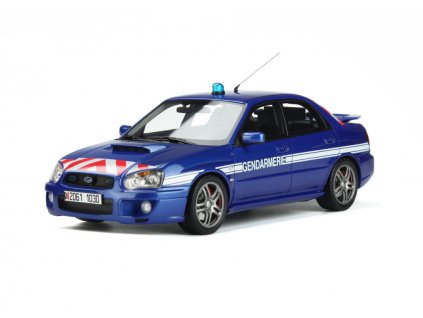 Subaru Impreza STI WRX %22Gendarmerie%22 2006 modrá %22resin model %22 1 18 OttOmobile OT948 01