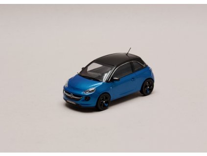 Opel Adam 2018 modrá metalíza černá střecha 1 43 i scale OC10927 01