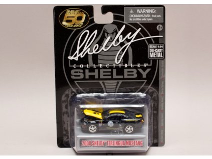 Shelby Mustang Terlingua 2008 #8 černá žlutá 1 64 Shelby Collectibles 01121S 01