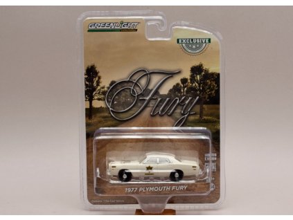 Plymouth Fury 1977 %22Rivertonský šerif%22 #34 bílá 1 64 Greenlight 30316 01