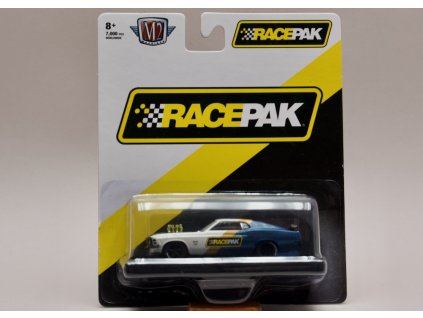 Ford Mustang Boss 429 1970 %22Racepak%22 bílo modrá 1 64 M2 Machines 11228 R70 01